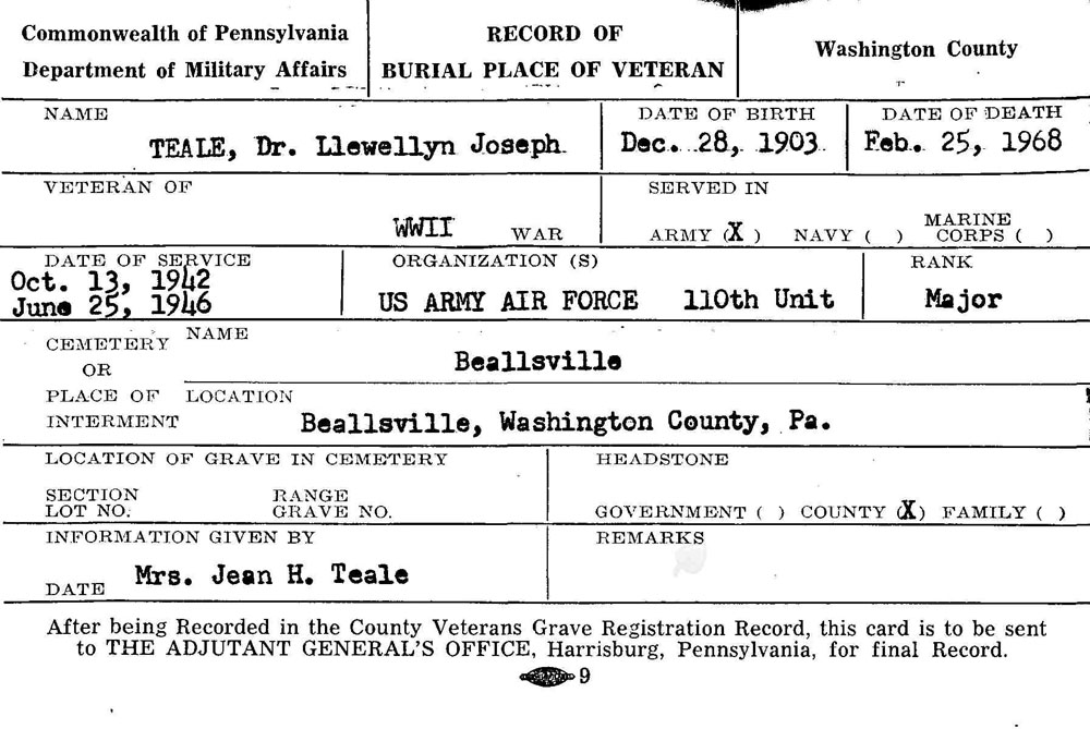 Llewellyn Joseph Teale